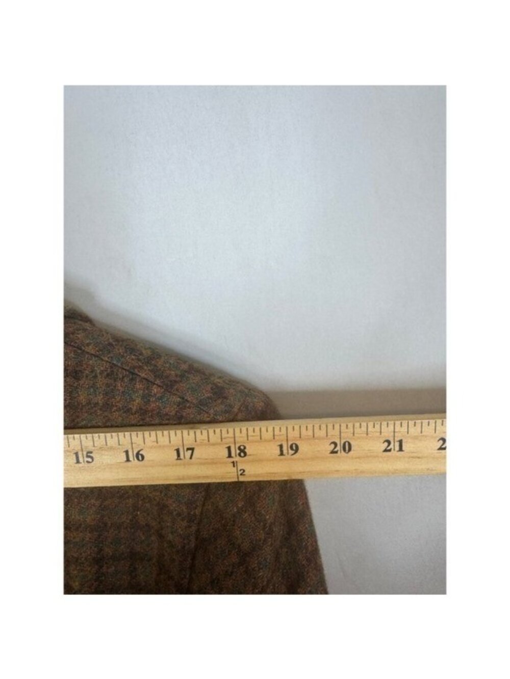 Vintage 70s Target Canada Brown Plaid Wool Orlon Pile Lined Car Coat Mens 38 - Picture 14 of 14